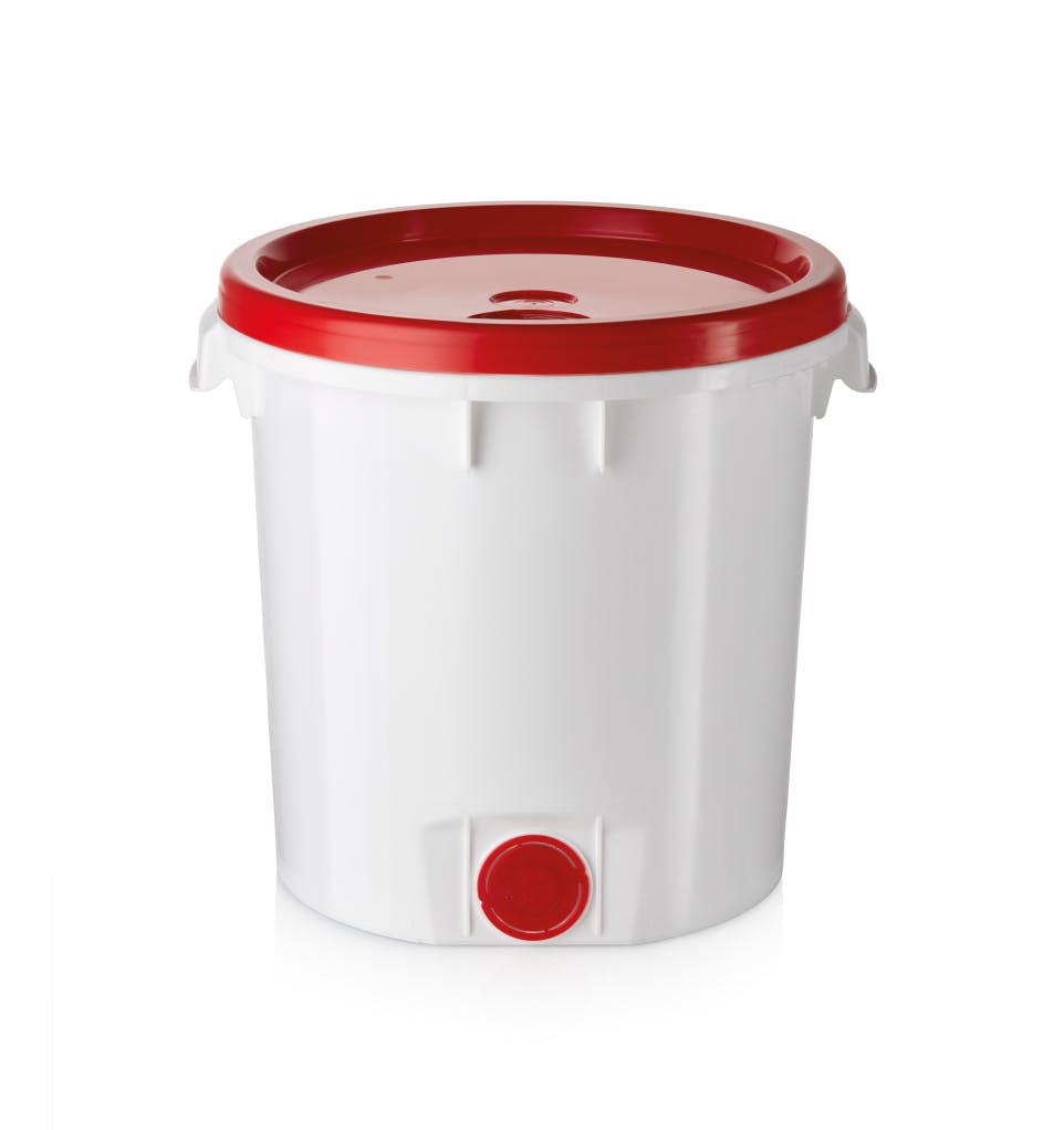White-round-30000ml-hobock-with-red-lid-made-by-ALPLAindustrial